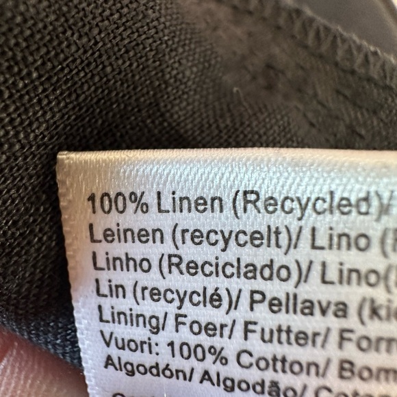 On This Note Noa Noa Linen Dress XS Navy Blue Ruffles & Lace Victoria Collar - Picture 11 of 11